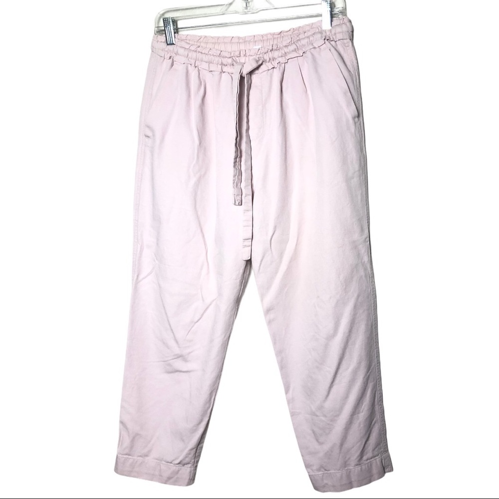 Gap Drawstring Waist Pink Cropped Pants - Picture 1 of 10